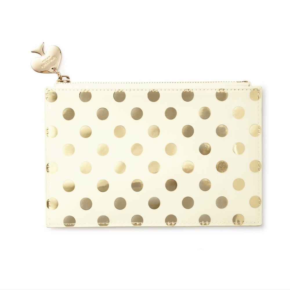 ⛔️SOLD⛔️Kate spade gold dots pencil pouch set